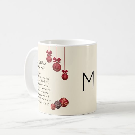 Monogram KAN HET LOPZWART ZIJN DAT U | Kerstmis Koffiemok (Voorkant links)