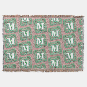 Monogram kantgroen shamrock St Patrick's day Deken