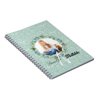 Monogram Kat Patronen Gepersonaliseerd met foto va Notitieboek