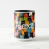 Monogram katten mok (Midden)