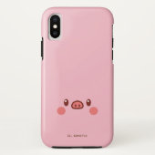 Monogram. Kawaii Cute Emoji Piggy. Case-Mate iPhone Case (Achterkant)