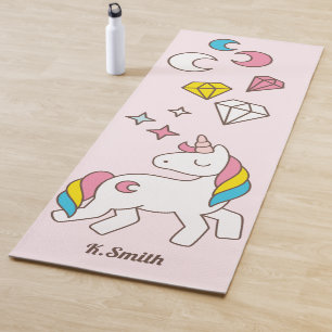 Monogram.Kawaii Cute Magical Unicorn. Yogamat