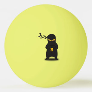 Monogram. Kawaii Cute Ninja voor Nerd Geek. Pingpongballen