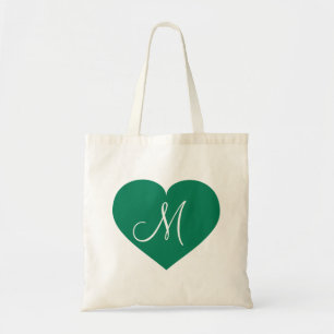 Monogram Kelly groen hart Tote Bag