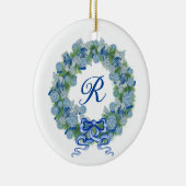 Monogram Kerst Ginger Jar Jars Chinoiserie Keramisch Ornament (Rechts)