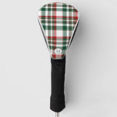 Monogram Kerst rood en groen geplakt Golfheadcover (Voorkant)