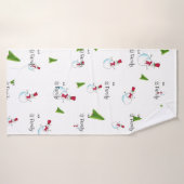 Monogram Kerst Sneeuwman Handdoek (Badhanddoek)