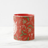 Monogram Kerst Woodlands Rood Mok (Midden)