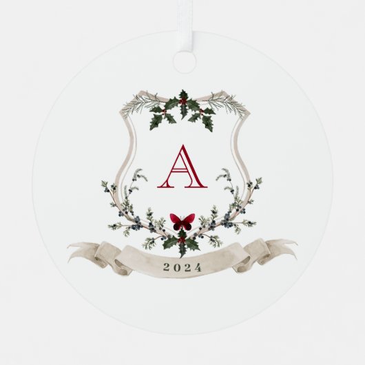 Monogram Kerstboom Ornament (Voorkant)