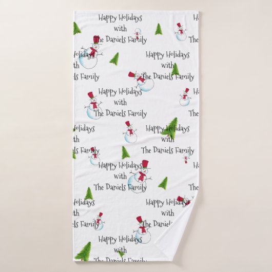 Monogram kersthanddoek badhanddoek (Badhanddoek)