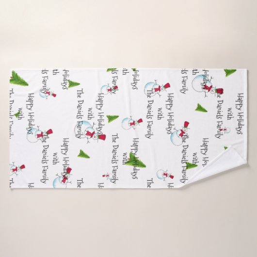 Monogram kersthanddoek badhanddoek (Badhanddoek)