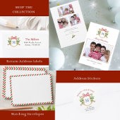 Monogram Kerstkaart met Meerdere foto's