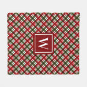 Monogram kerstmis fleece deken (Voorkant (Horizontaal))