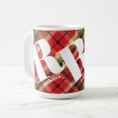 Monogram kerstmis koffiemok (Voorkant links)