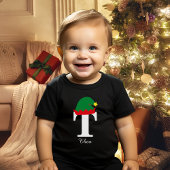 Monogram Kerstmis naam Shirt, Elf Pet, familie