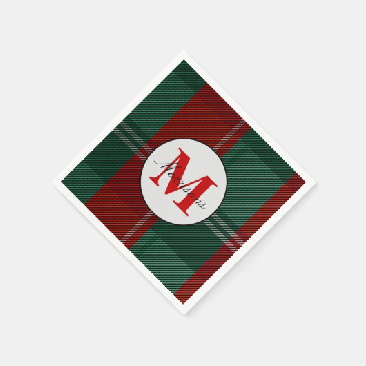 Monogram Kerstmis Servet (Hoek)