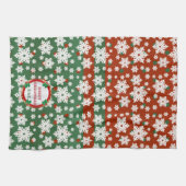 Monogram kerstsnowflake-design theedoek (Horizontaal)