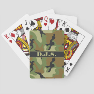 Monogram Khaki, Black, Brown Camo Speelkaarten