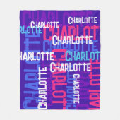 Monogram Kinder herstellend naampatroon Fleece Deken (Voorkant)