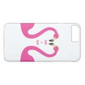 Monogram Kissend Flamingos iPhone 7 Plus White Case-Mate iPhone Case (Achterkant (Horizontaal))