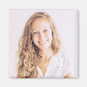 Monogram Klasse Jaar Aangepast Foto Afstuderen Magneet