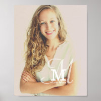 Monogram Klasse Jaar Aangepast Foto Afstuderen