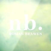 Monogram Klassiek Elegant Modern Minimalistisch Na Raamsticker (Vel 3)