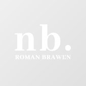 Monogram Klassiek Elegant Modern Minimalistisch Na Raamsticker (Vel)