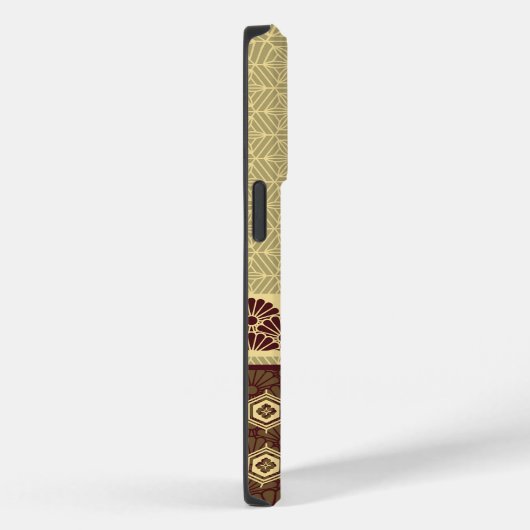 Monogram Klassiek Goud Bloem Patroon Case-Mate iPhone Case (Achterkant / Rechts)