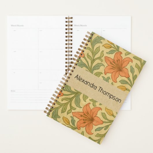 Monogram klassieke botanische achtergrond Willam K Planner (Display)