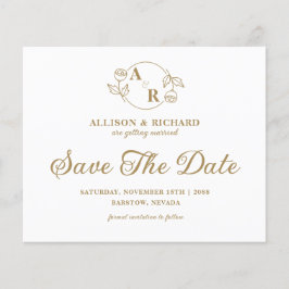 Monogram klassieke elegant, bruiloft Sparen de dat