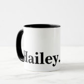 Monogram Klassieke Elegante Minimale Zwart Wit Naa Mok (Voorkant links)