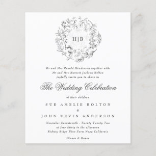 Monogram Klassieke Florals Budget Weddenschap