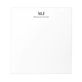 Monogram Klassieke Initialen Naam Notitieblok