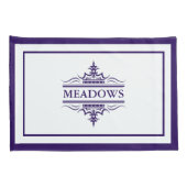 Monogram klassieke marineblauw en witte Kussensloo Kussensloop (Achterkant-Rechts)