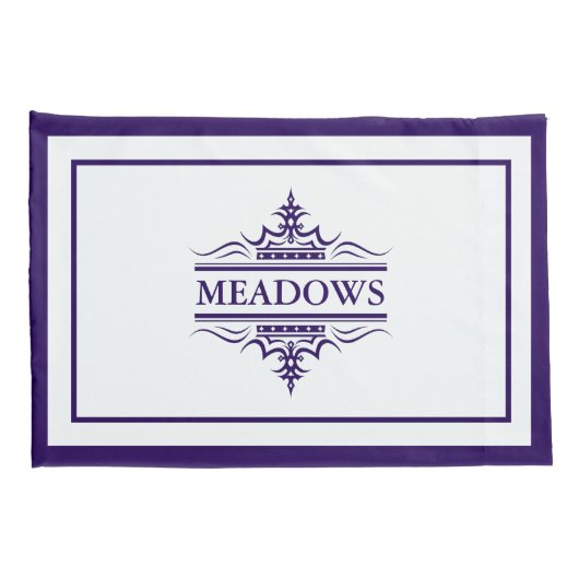 Monogram klassieke marineblauw en witte Kussensloo Kussensloop (Achterkant-Rechts)