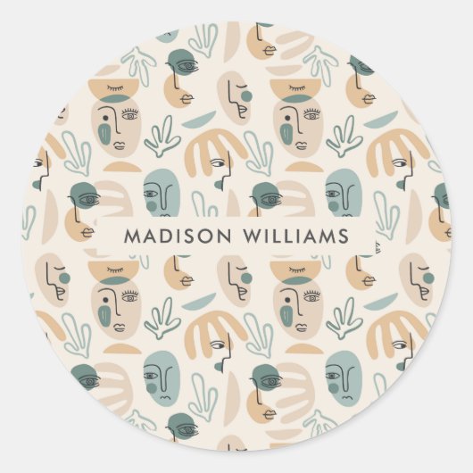 Monogram klassieke sticker (Voorkant)