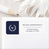 Monogram Klassieke zakelijke Adresetiketten Etiket (Insitu)