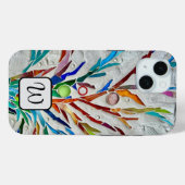 Monogram kleurig Case-Mate iPhone case (Achterkant (horizontaal))