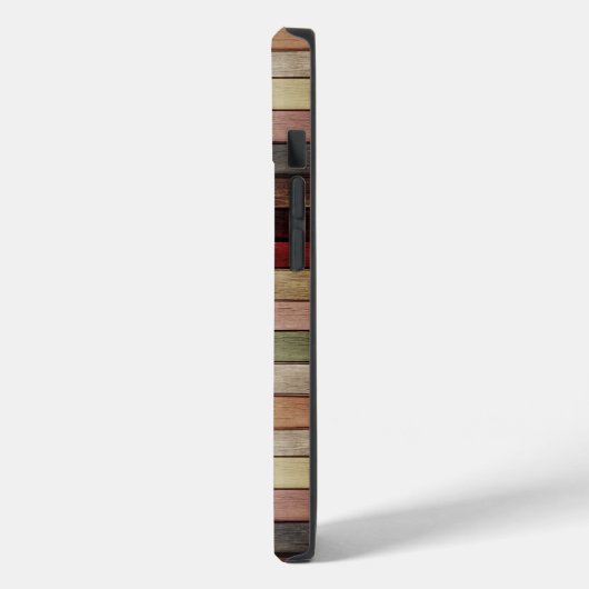 Monogram kleurig ouderwets hout Case-Mate iPhone case (Achterkant / Links)