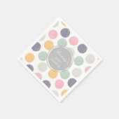 monogram kleurig pastel baby shower servet (Hoek)