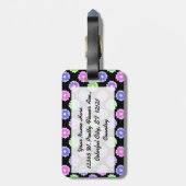 Monogram kleurrijk patroon van het patroon van de  bagagelabel (Achterkant verticaal)