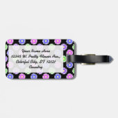 Monogram kleurrijk patroon van het patroon van de  bagagelabel (Achterkant horizontaal)