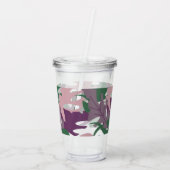 Monogram kleurrijk Plant Leaf Name Acryl Drinkbeker (Achterkant)