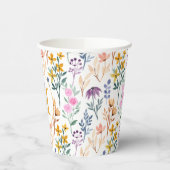 Monogram kleurrijk Waterverf fluitpatroon Papieren Bekers (Links)