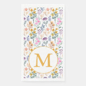 Monogram kleurrijk Waterverf fluitpatroon Servet (Voorkant)