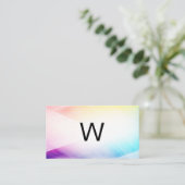 Monogram | Kleurrijke Abstracte achtergrond Visitekaartje (Staand voorkant)