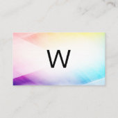 Monogram | Kleurrijke Abstracte achtergrond Visitekaartje (Voorkant)