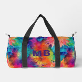 Monogram Kleurrijke Abstracte Waterverf Gepersonal Plunjezak (Voorkant)