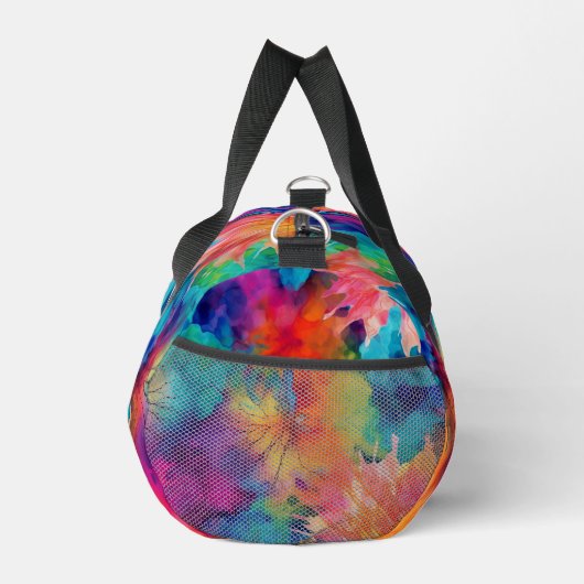 Monogram Kleurrijke Abstracte Waterverf Gepersonal Plunjezak (Rechts)